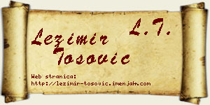 Ležimir Tošović vizit kartica
